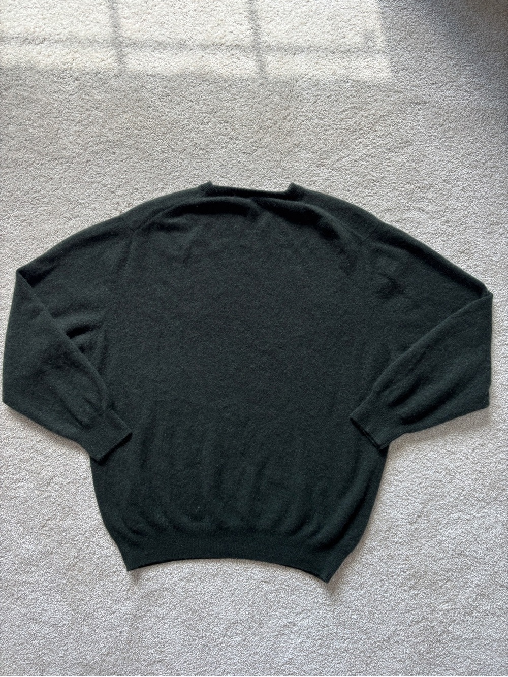 Jos. A. Bank Men's Dark Green Crewneck Sweater 100% Cashmere XL - Picture 7 of 8
